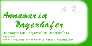 annamaria mayerhofer business card